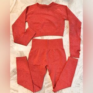 Women's Red Leggings Set